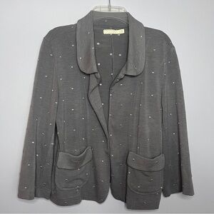 Pins & Needles Anthropologie
Gray Cardigan Embroidered
Dots Pockets Size Large